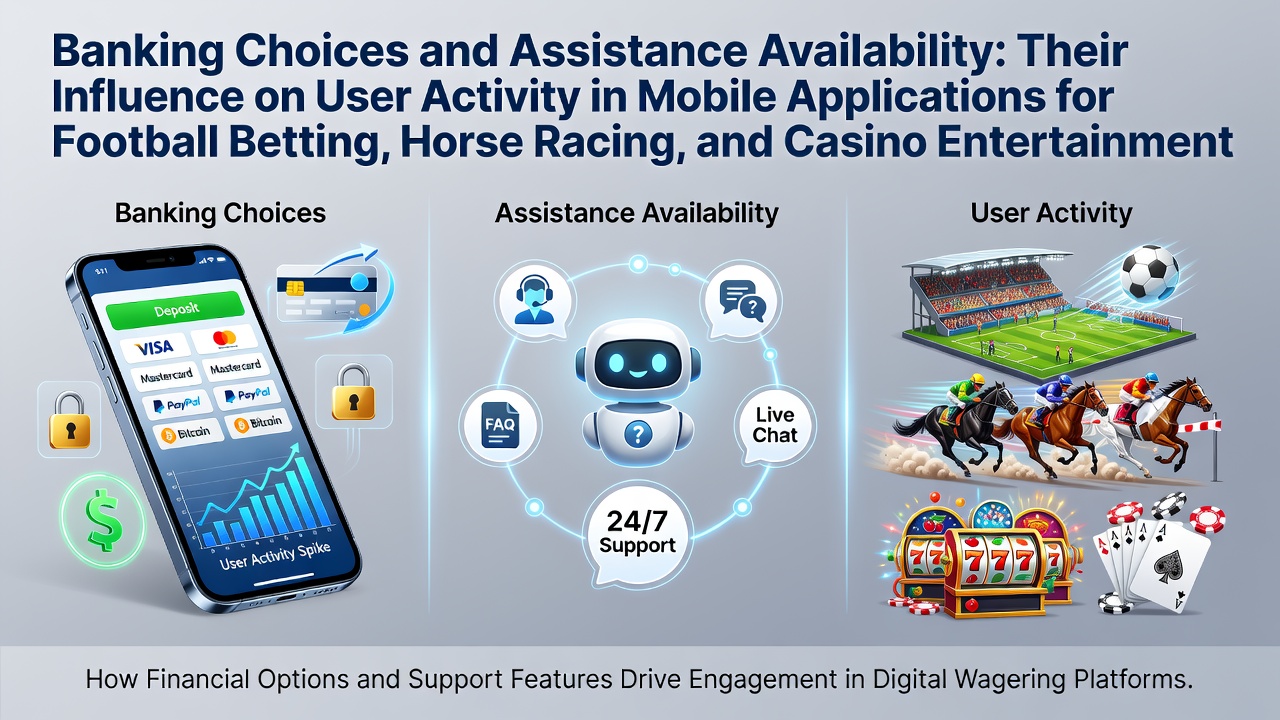 Mobile betting app interface showing various payment options and support chat features for football, horse racing, and casino games