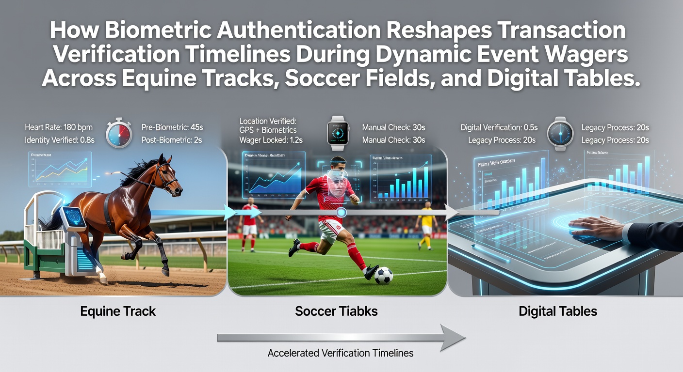 Biometric authentication interface displayed on a mobile device during a live sports wager at an equine track
